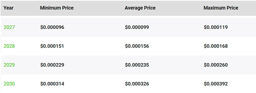 BONK's Price in 2027