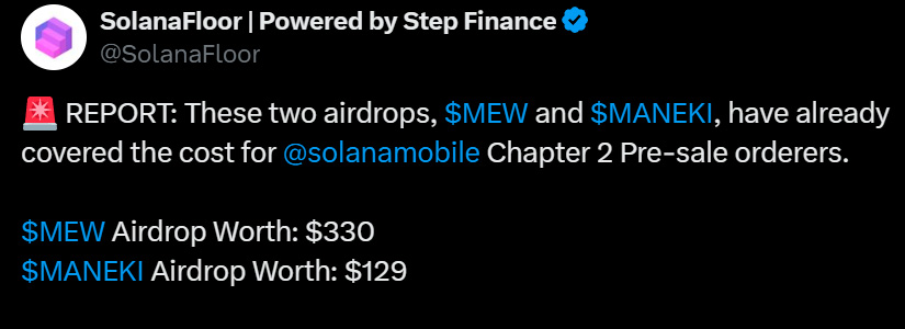 Solana's Mobile 'Chapter 2': Memecoins Airdrops Already Covered the Cost for Pre-sale Orderers