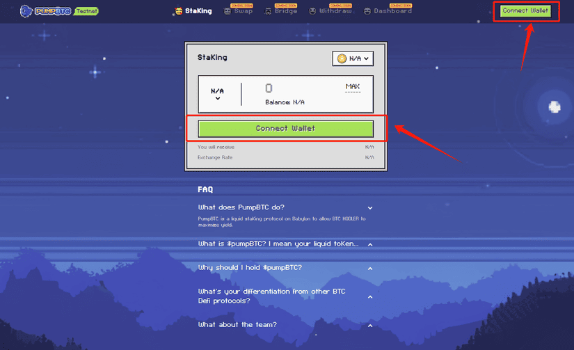 How to stake Bitcoin in PumpBTC