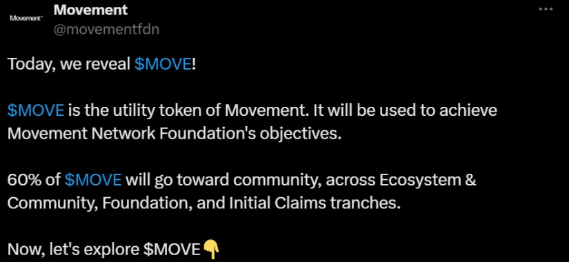 movement blockchain tweet