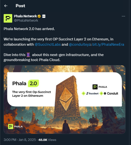 Tweet by PhalaNetwork