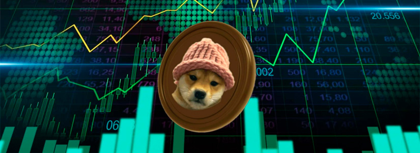 Dogwifhat (WIF) se dispara un 20% en un día y se convierte en la tercera memecoin más grande