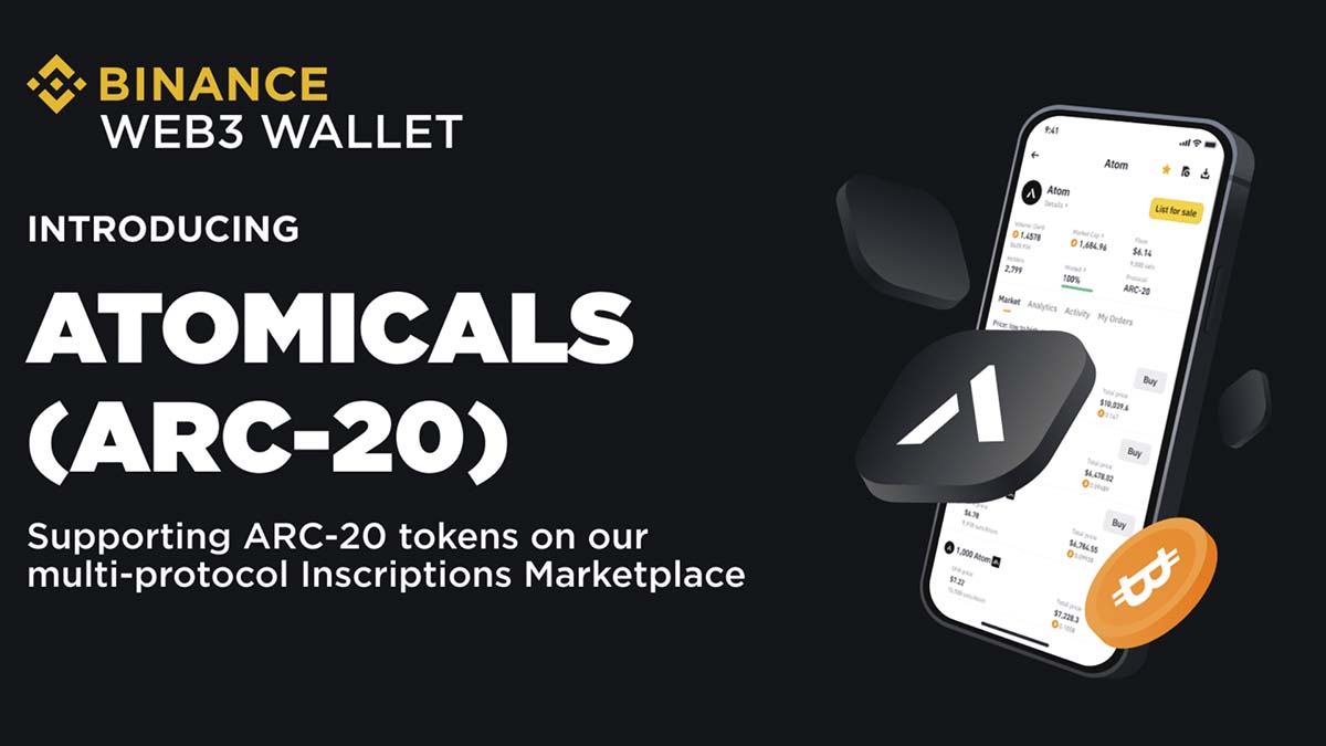 Binance presenta los tokens Atomicals (ARC-20) en su Marketplace de Inscripciones e Integración de Direcciones Taproot