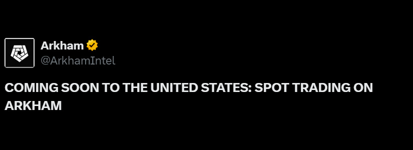 El trading al contado se activa en Arkham Exchange: esto es lo que necesita saber