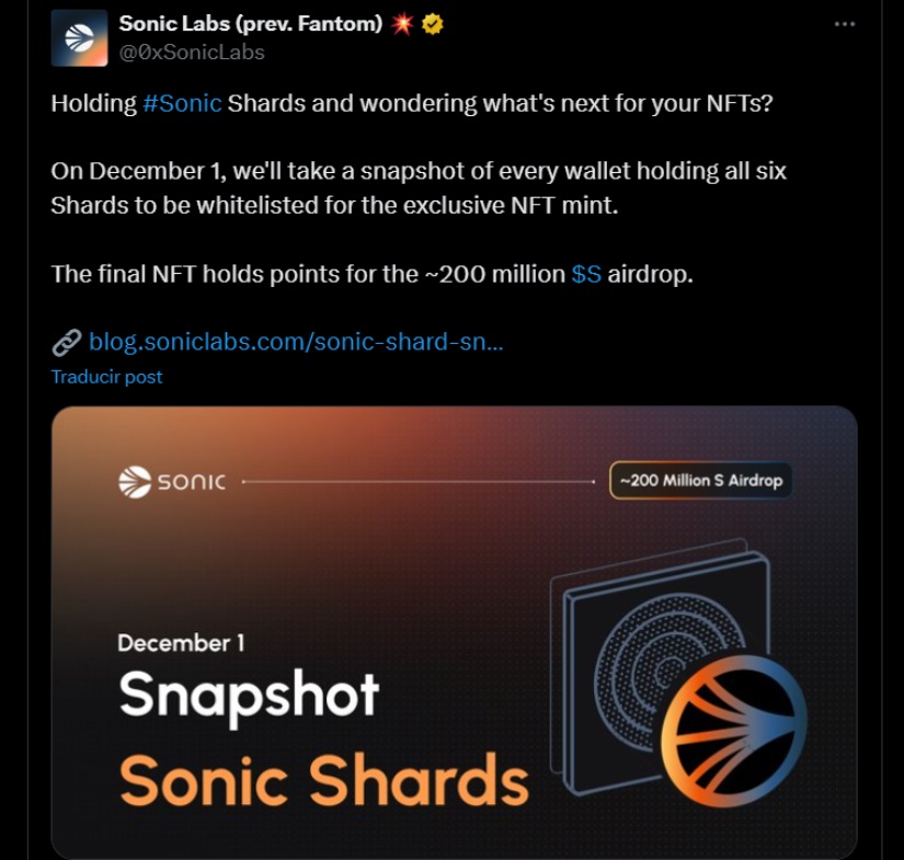 sonic labs tweet