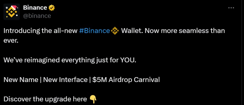 binance web3 wallet tweet