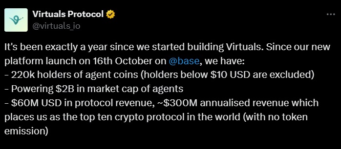 virtuals protocol tweet