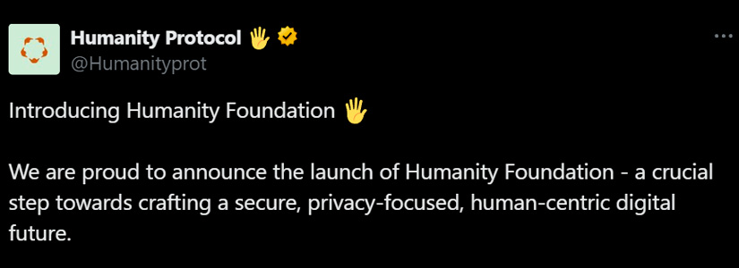 Humanity Protocol avanza en sus objetivos de identidad descentralizada con el lanzamiento de su fundación