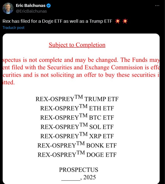 REX ETF tweet