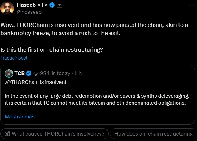 thorchain tweet