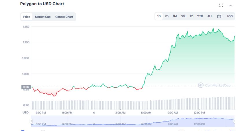 MATIC Continues its Double Digit Rally Rising 15%; What is Happening?