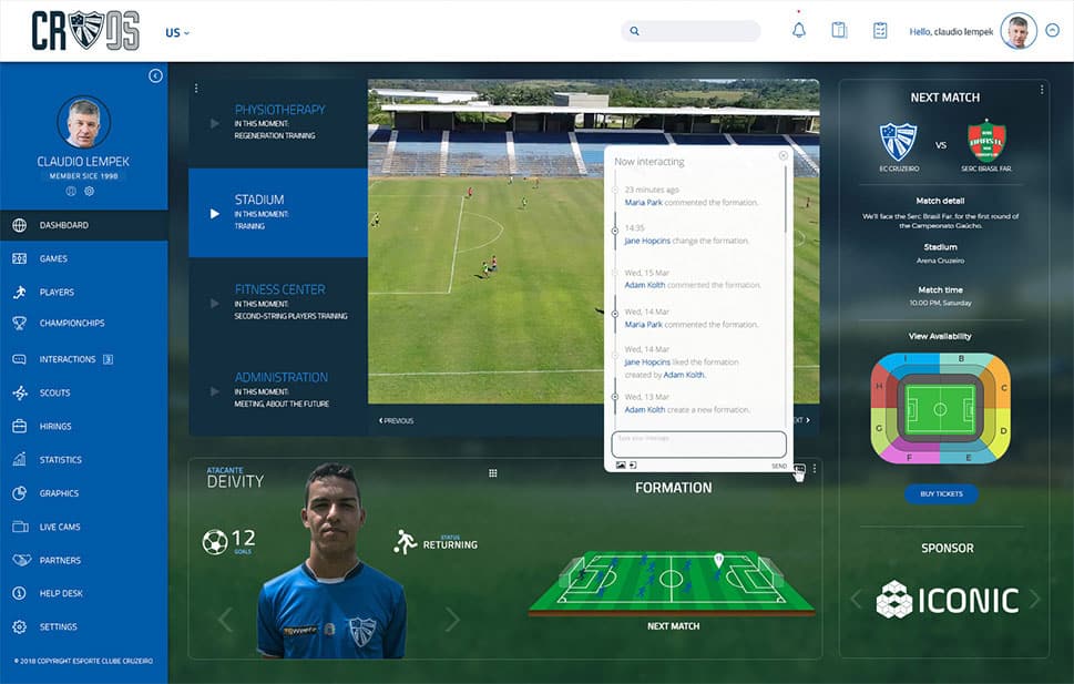 Cruzeiro sports platform