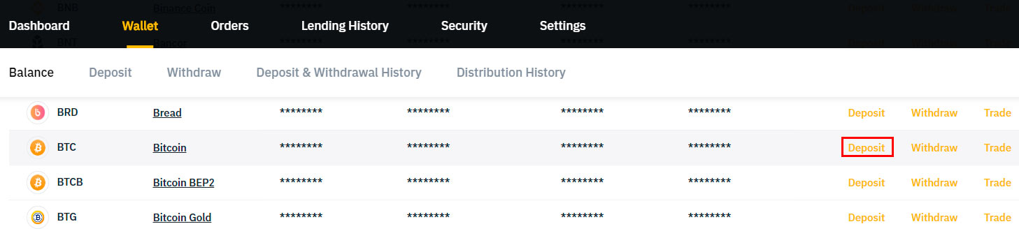 btc deposit binance