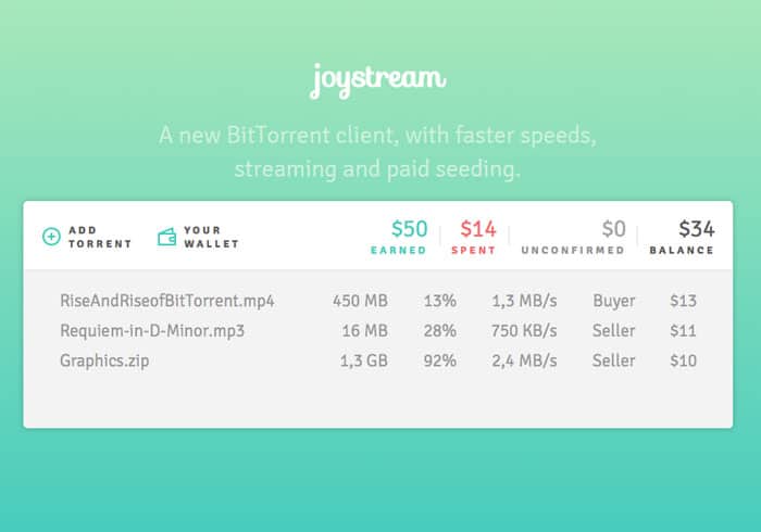 plataforma de bitorrent joystream paga con bitcoin cash