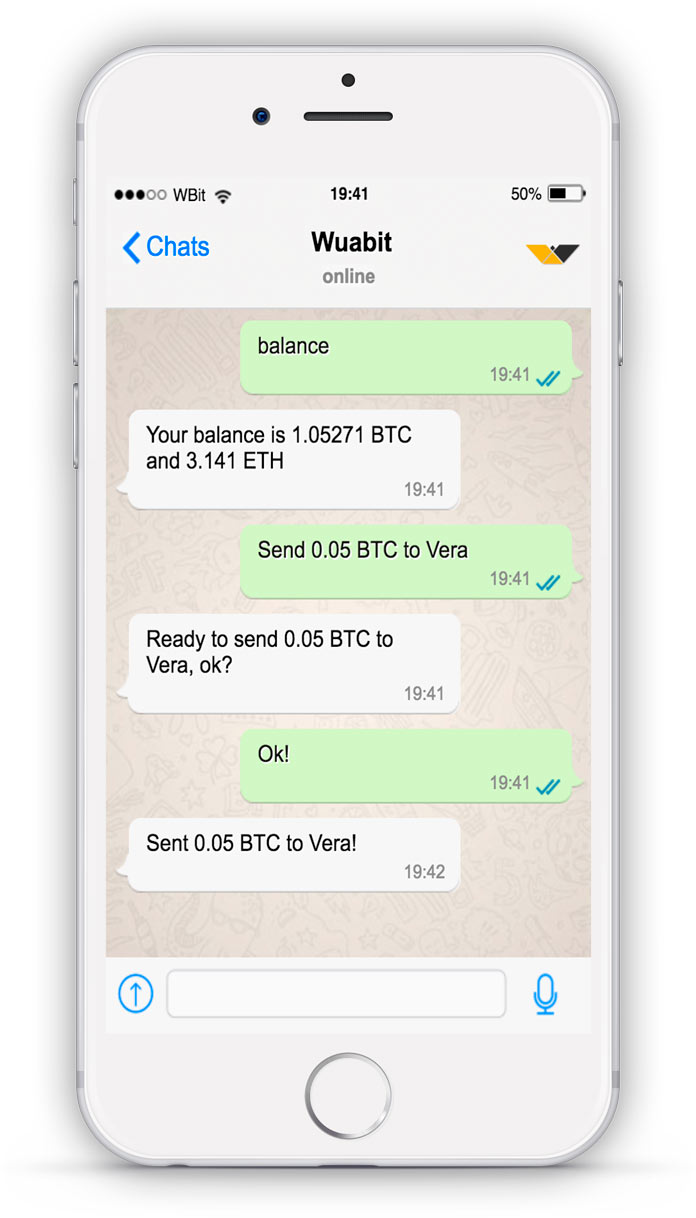 Wabit balance and transactions through WhatsApp